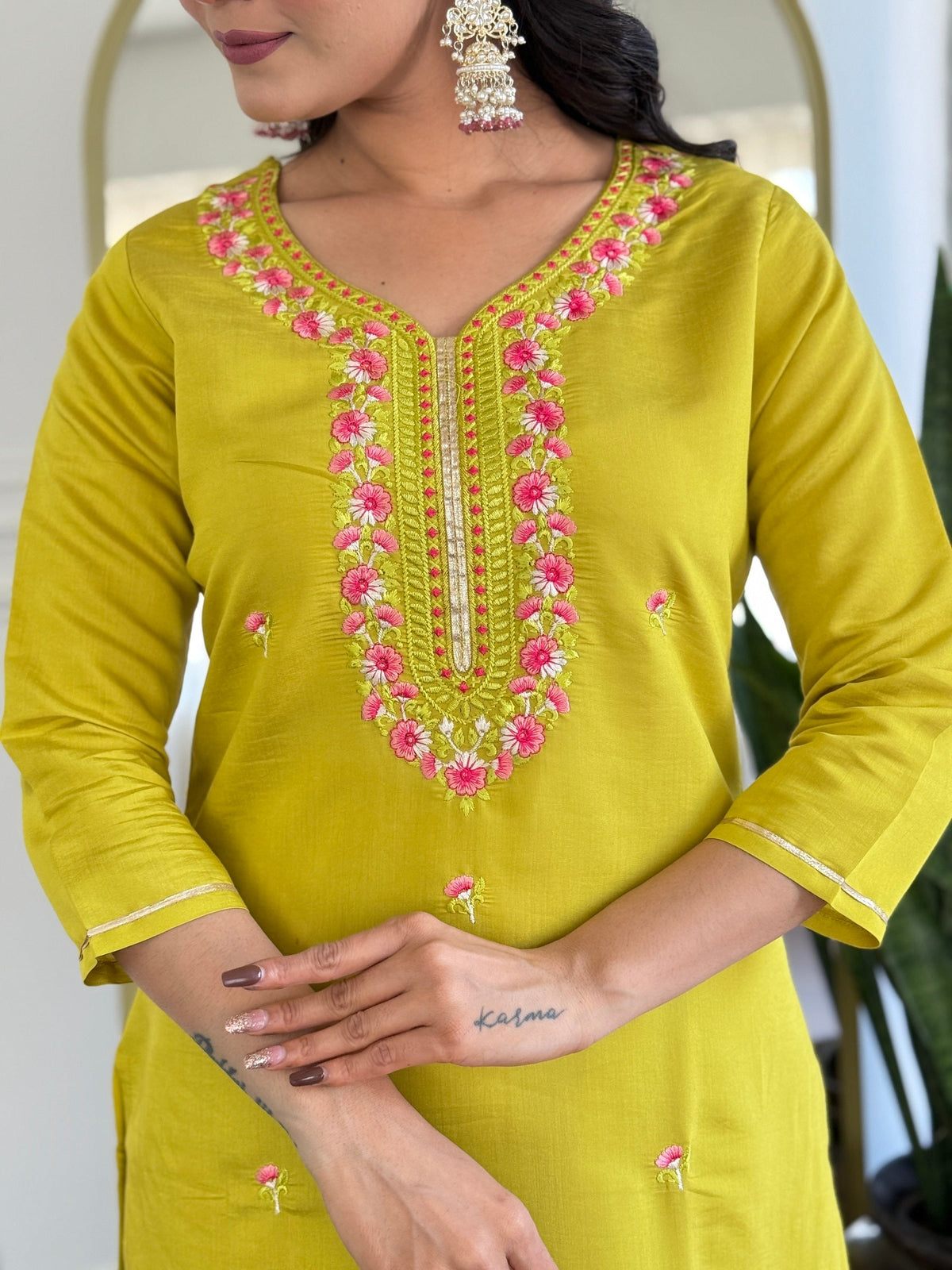 Golden Glow Viscose Silk Kurta Suit Sets