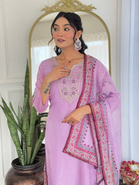 Magenta Majesty Viscose Silk Kurta Suit Sets