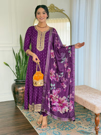 Royal Amethyst Blossom Suit Set