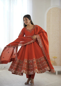Amber Glow Roman Silk Suit Set