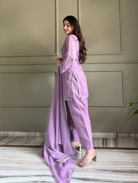 Onion Zardosi Crunchy Silk Patiala Suit Set