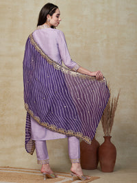 Elegant Lavender Kurta Pant Set