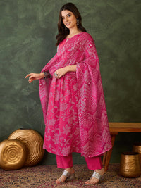 Rani Bandhani Printed Suit Sets