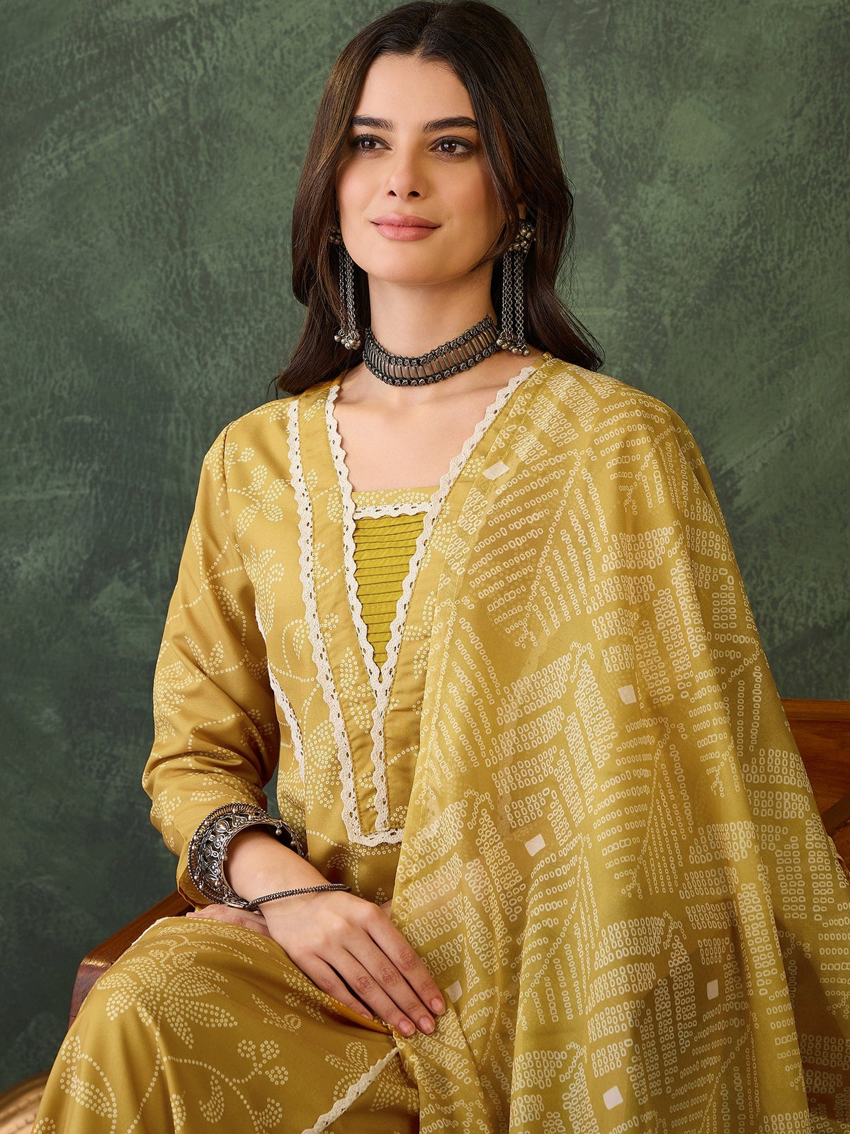 Mustard Bloom Printed Suit Sets