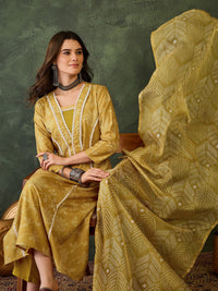 Mustard Bloom Printed Suit Sets