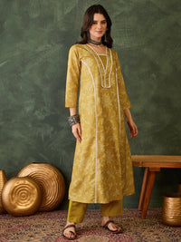 Mustard Bloom Printed Suit Sets