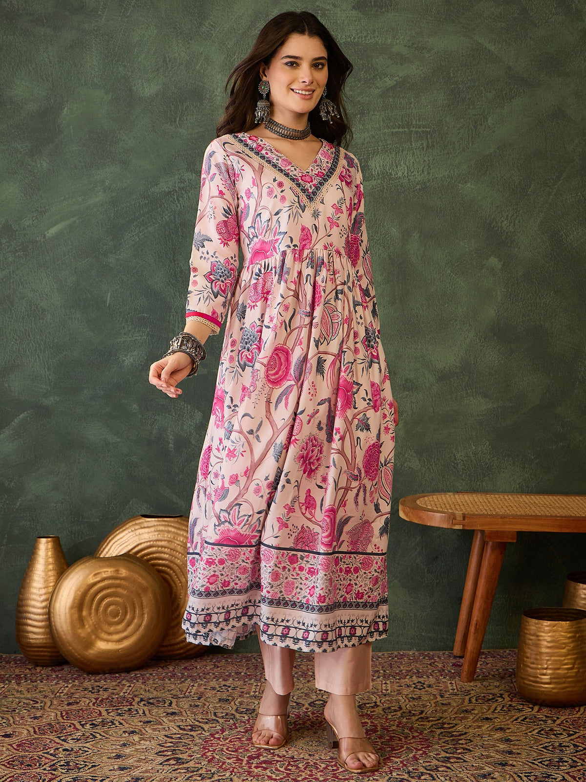Rose Garden Floral Printed Suit Sets