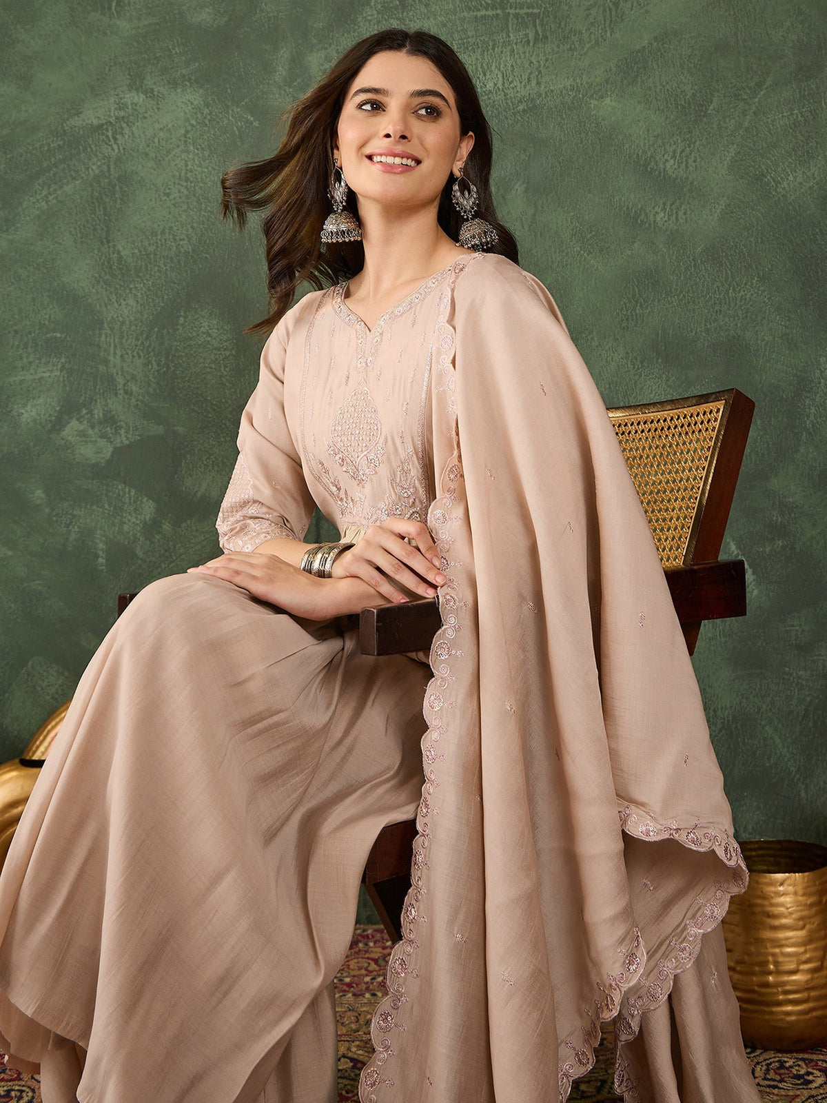 Chiku Embroidered Sharara Set